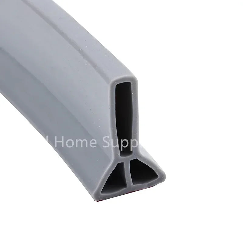 Collapsible Silicone Shower Water Barrier - Self-Adhesive Bendable Splash Guard and Waterproof Threshold Strip