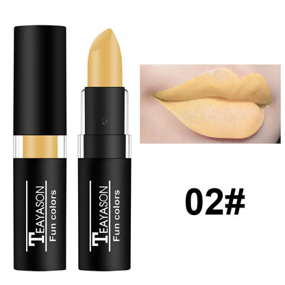 Punk Dark Wine Red Waterproof Lipstick – Easy Color Matte Red Lip Gloss for Facial & Body Painting