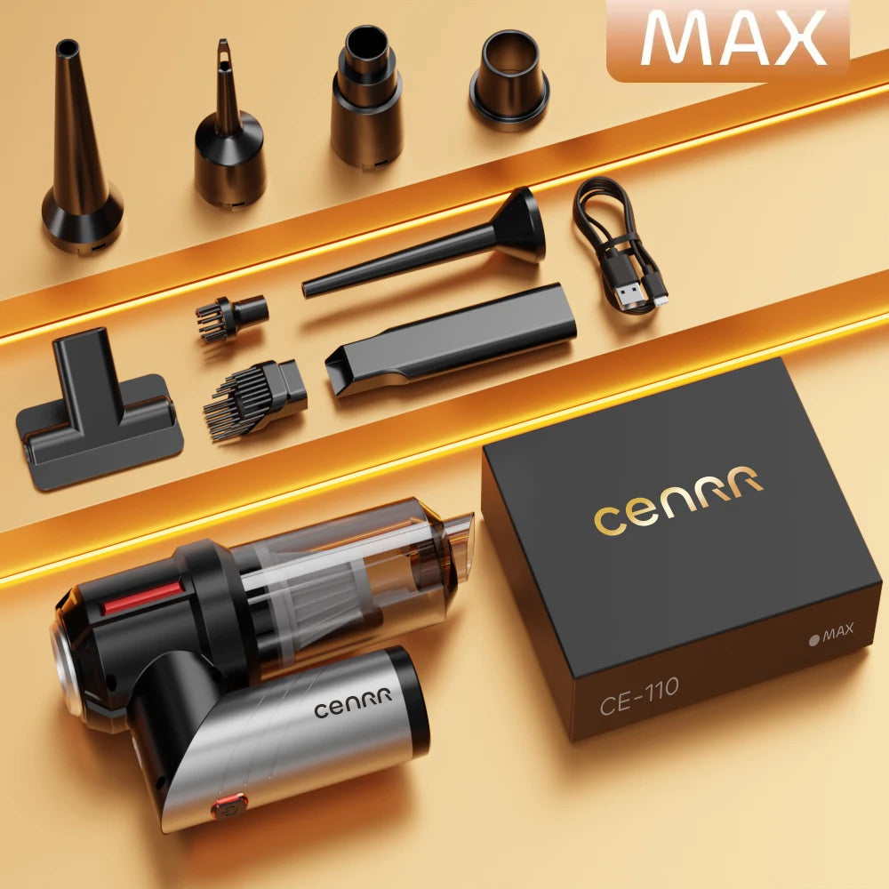 CENRR Mini Car Vacuum Cleaner – 99800PA Powerful Cordless Handheld Blower for Home & Car Cleaning