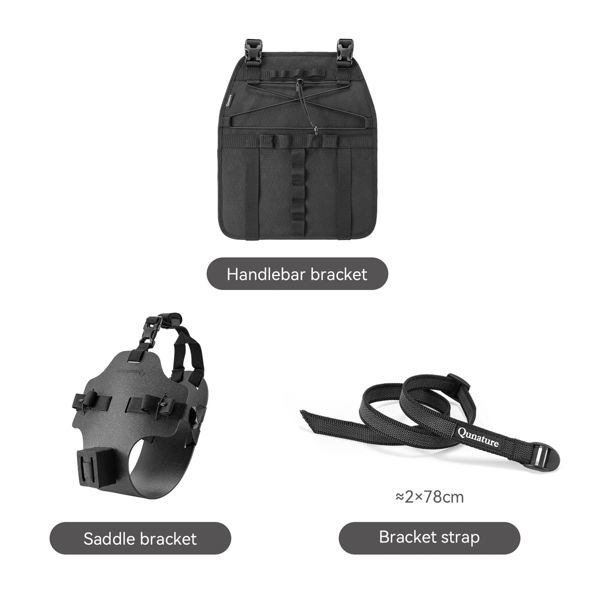 Qunature Bikepacking Bike Bag - Fully Waterproof MTB & Road Bicycle Rack Storage Bag