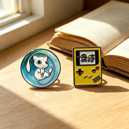 Cute Monster Enamel Pins – 2PCS Game-Inspired Brooch Set for Backpacks, Jackets, Briefcases & Fan Gifts