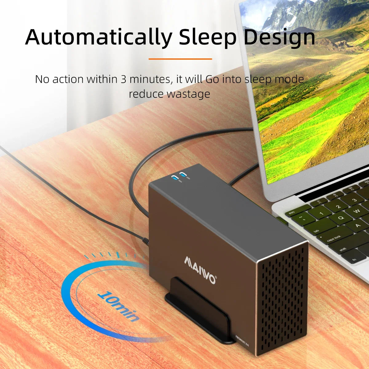 MAIWO 3.5 Inch HDD Case – Dual Bay SATA RAID Storage Enclosure & Docking Station for 2.5/3.5 Inch External Hard Drives