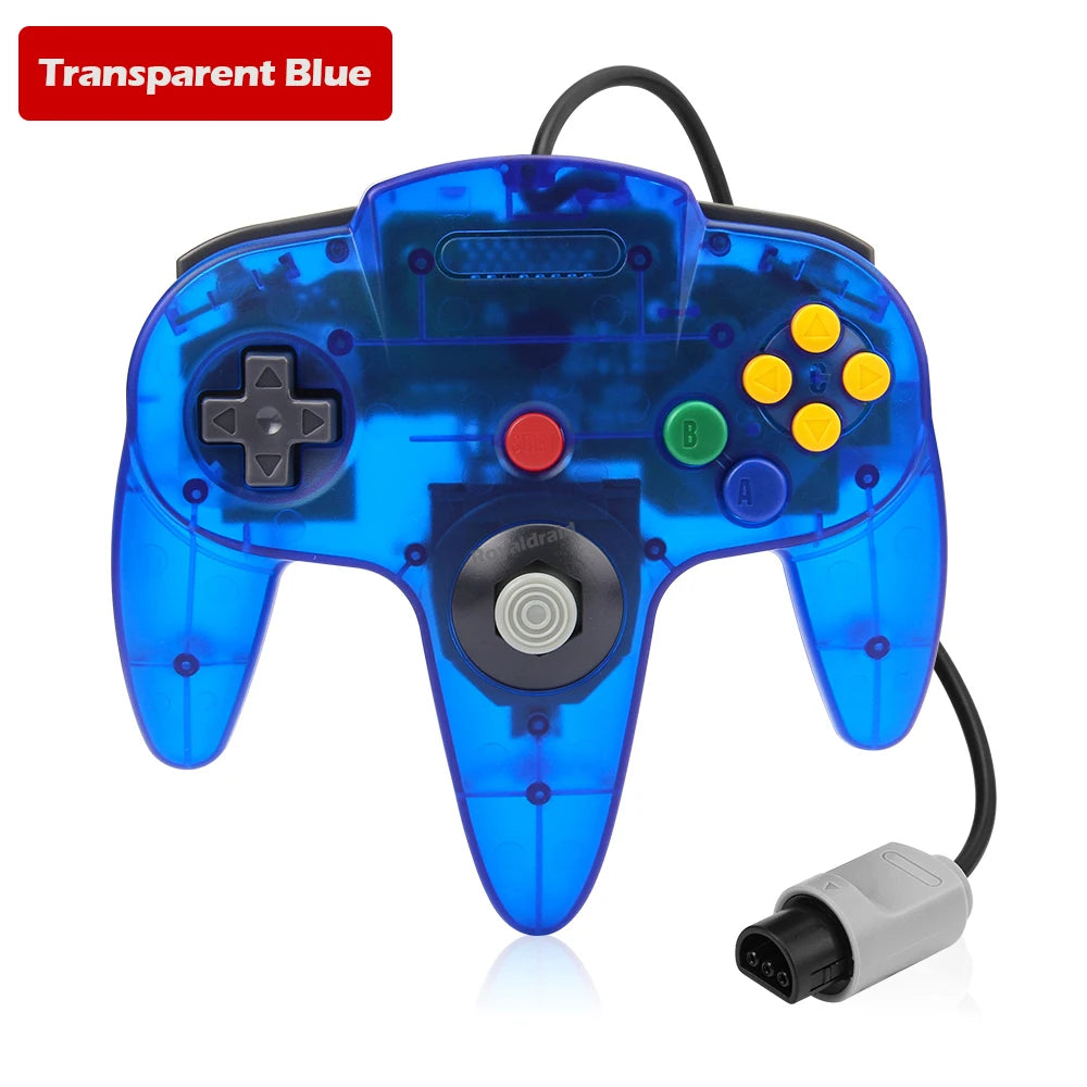 Wired Transparent N64 Gamepad Controller – Joystick for Nintendo 64 Console Accessories