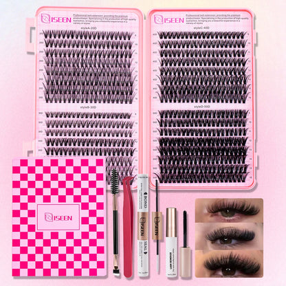 Individual False Eyelashes Mix – High-Capacity DIY Extension Lash Clusters, Multi-Style Natural Eye Makeup Tool