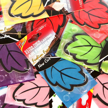 3-60PCS Car Air Fresheners — Natural Scented Tea Paper, Vanilla Fragrance, Leaf-Shaped Auto Interior Accessories