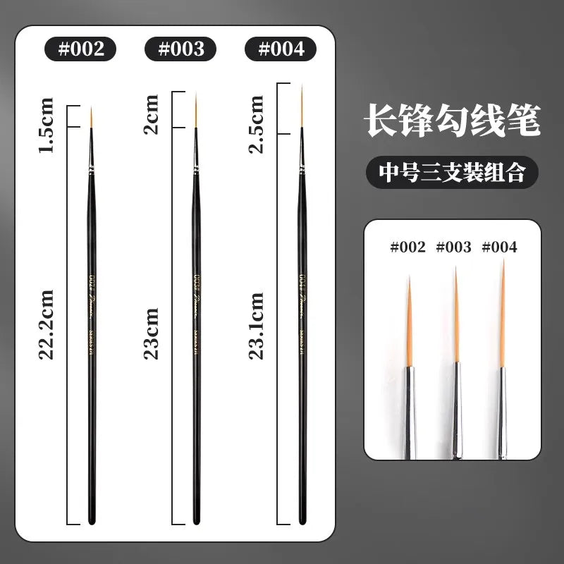 1/2/3/5PCS Rigger Artist Paint Brushes – Extra Long Fine Point Liner Brushes for Scale Models, Nail Art, Acrylic, Oil & Watercolor