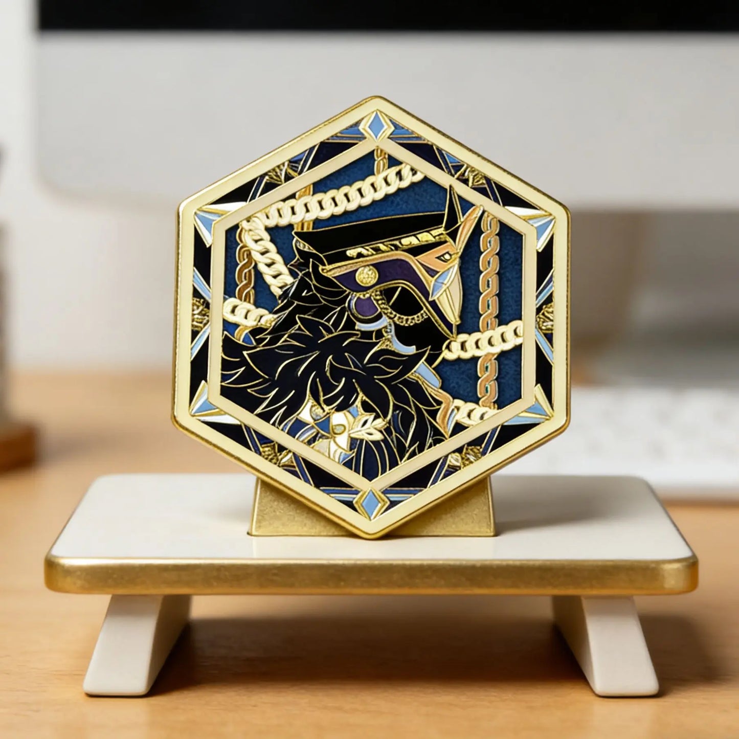 Genshin Impact Capitano Anime Pins - Cosplay Badge Brooches for Backpacks, Costumes & Fan Gifts