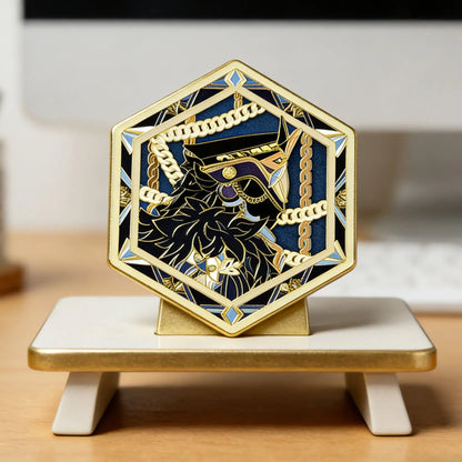Genshin Impact Capitano Anime Pins - Cosplay Badge Brooches for Backpacks, Costumes & Fan Gifts
