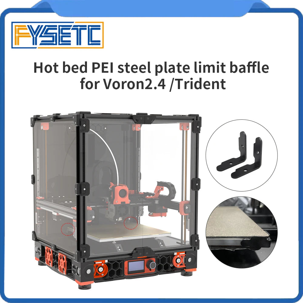 Voron PEI Steel Plate Metal Baffle - High Temperature Resistant 3D Printer Accessory for Voron 2.4 & Trident