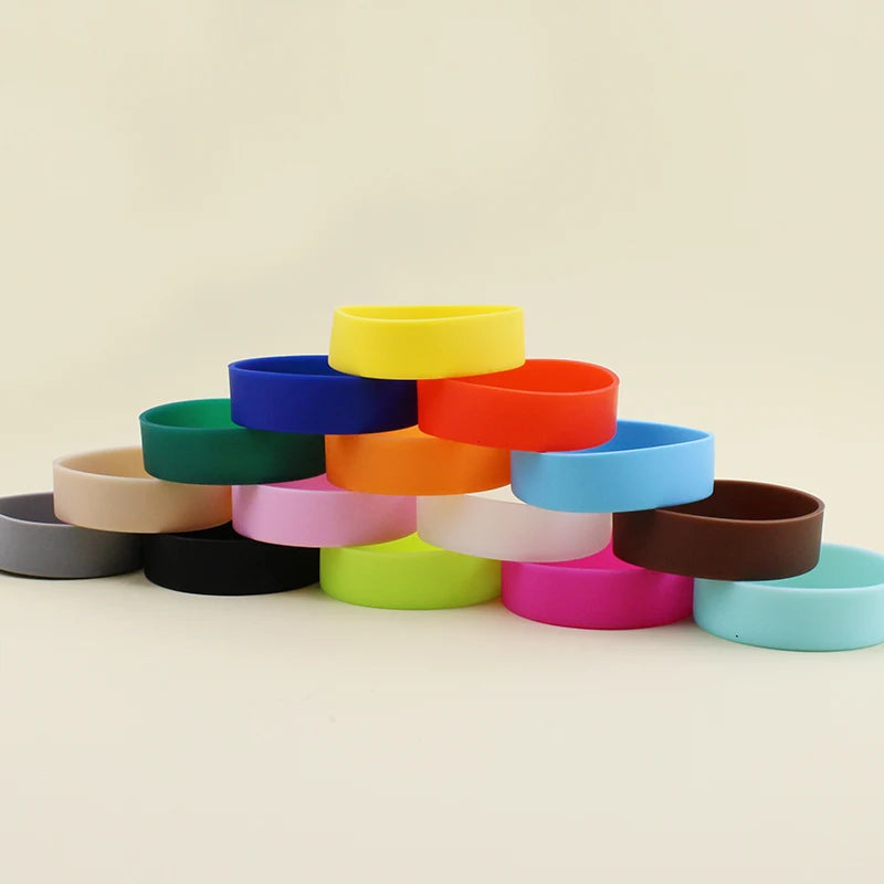 70mm Silicone Cup Bottom Cover – Anti-Skid Coaster Sleeve for Water Bottles and Cups