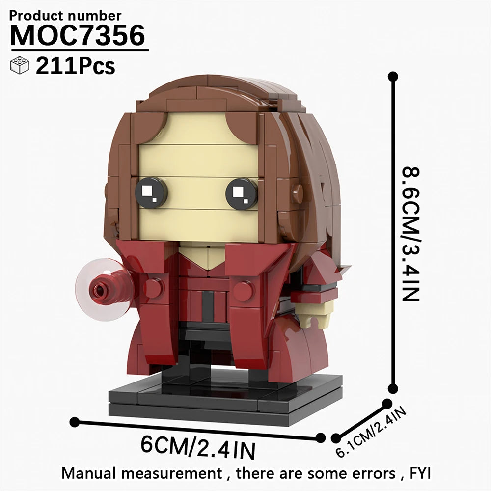 MOOXI Movie Series MOC BrickHeadz Building Blocks Set – DIY Educational Toy for Kids