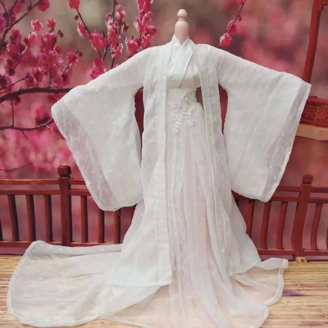 1/3 BJD Doll Hanfu Outfit – Ancient Style Long Skirt Fairy Dress for 60cm Princess Dolls, Accessories Only (No Doll)