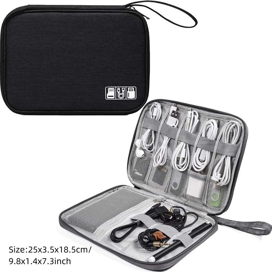 Portable Digital Storage Bag – Waterproof USB Cable Organizer Pouch for Electronics & Accessories