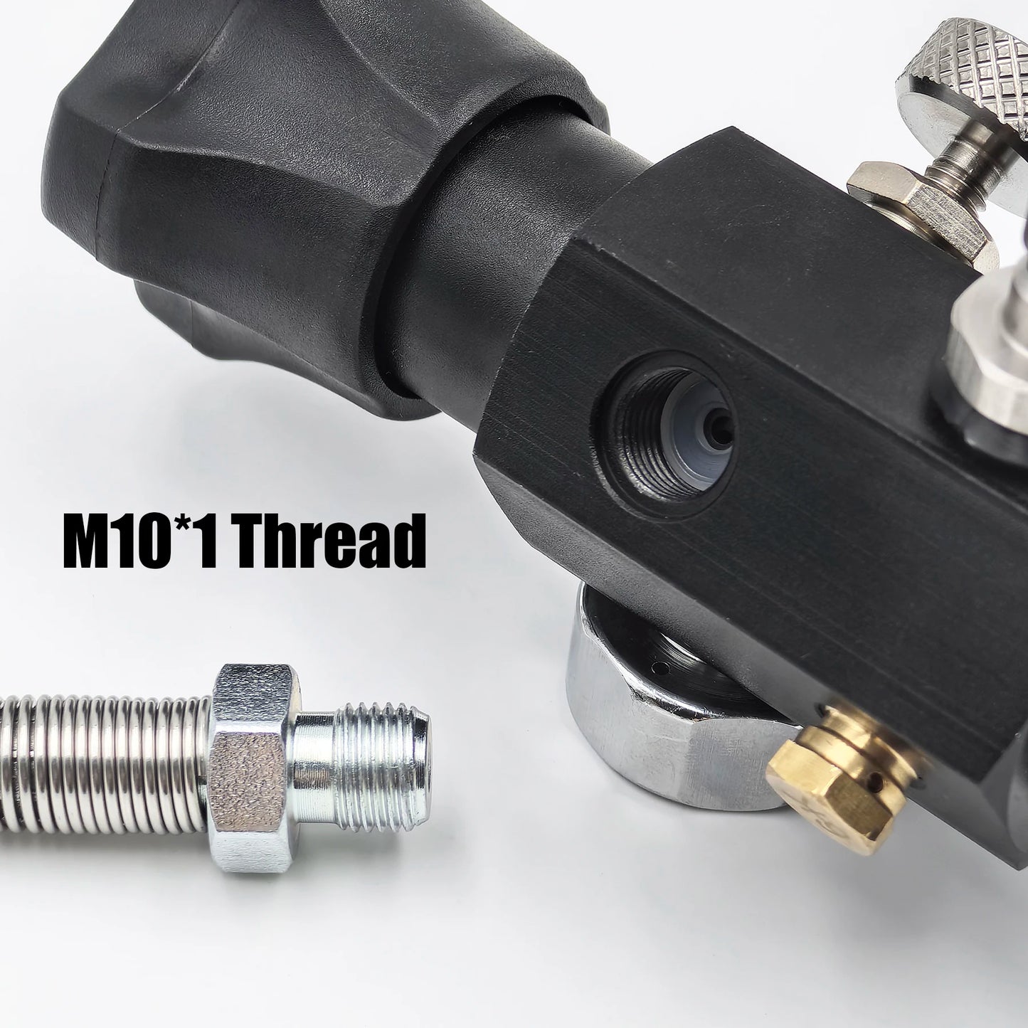 HPA Compressed Air Tank Charging Valve – Scuba Filling Station Hose with Gauge (20in, M18x1.5 or 5/8"-18UNF, 4500Psi/300Bar)