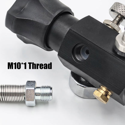 HPA Compressed Air Tank Charging Valve – Scuba Filling Station Hose with Gauge (20in, M18x1.5 or 5/8"-18UNF, 4500Psi/300Bar)