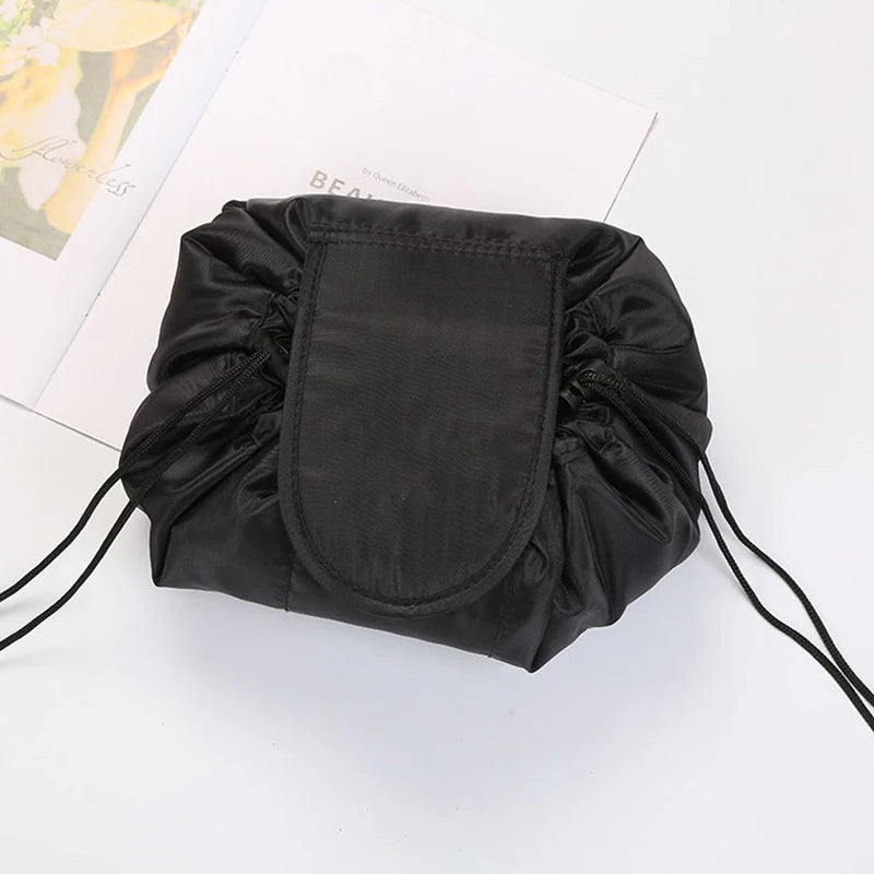 Women’s Drawstring Cosmetic Bag — Portable Waterproof Travel Makeup Organizer & Toiletry Beauty Pouch