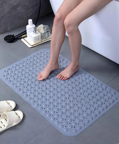 Shower Bath Mat – Hollow Hydrophobic Anti-Slip Tub Pad with Suction Cups, Thick Massage Foot Mat for Bathroom