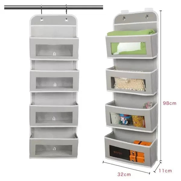 Hanging Non-woven Storage Bag for Door - Bedroom/Living Room Organizer for Underwear, Socks, Makeup, Sundries