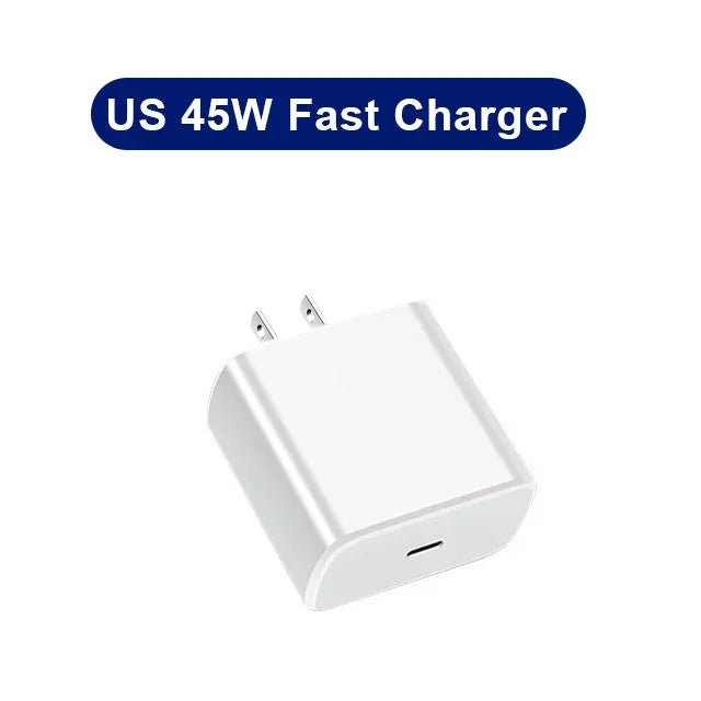PD 45W USB-C Fast Charger — High-Speed Wall Adapter for Samsung Galaxy S24/S23 Ultra, Note, iPhone 15, Xiaomi 14