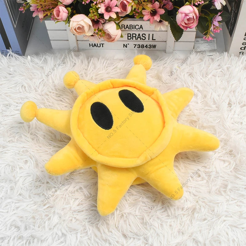 Super Bros Yellow Super Star Plush Doll — Shine Sprite Stuffed Toy Pillow Kids Gift