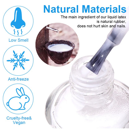 15ml Nail Peel-Off Liquid Latex Tape – Cuticle Guard & Nail Edge Protector for Manicure