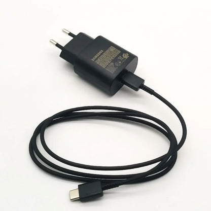 Samsung 25W USB-C PD Fast Charger - Super Fast Charging Adapter with Type-C Cable for Galaxy S20–S25, Z Flip, Z Fold & A55