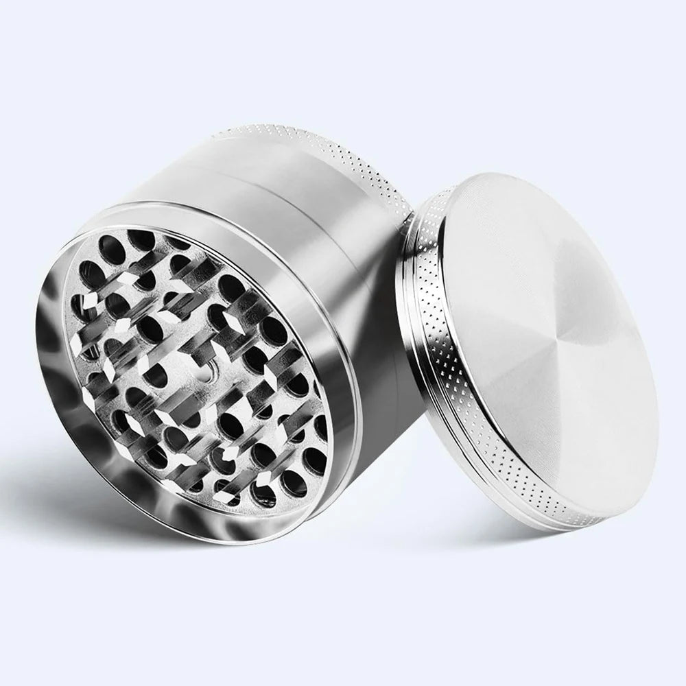 2.5" (63mm) 4-Layer Metal Herb Grinder — Zinc Alloy Tobacco & Spice Crusher for Smoking Accessories