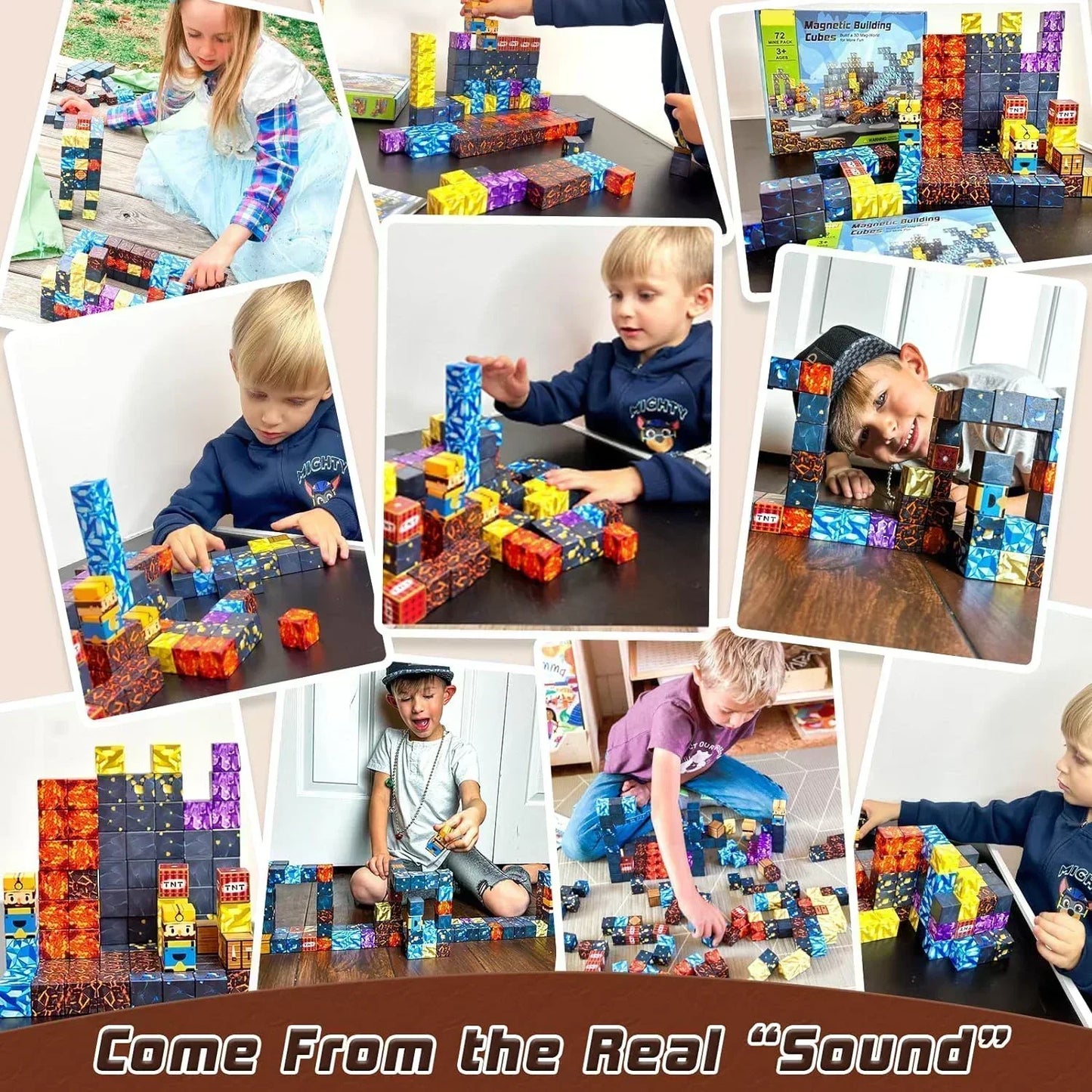 Magnetic Building Blocks Cube Set – STEM DIY Toy for Kids 3+, Boys & Girls, Sensory Model Gift