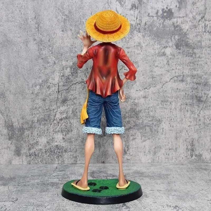 One Piece 42.5cm Straw Hat Monkey D. Luffy Figure – 1/4 Scale Large Smiley Anime Statue, Decorative Doll Toy Gift