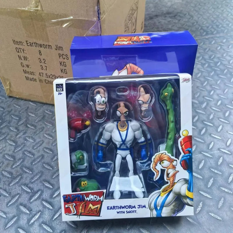Genuine Earthworm Jim 2.0 PDNA 1/12 Scale Psy-Crow & Bob The Killer Action Figures – Collectible Worm Body Toys & Gifts