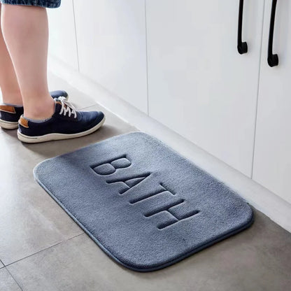 Anti-Slip Faux Cashmere Memory Foam Carpet – Super Absorbent Coral Fleece Floor Mat for Kitchen, Living Room & Bathroom