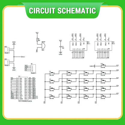DIY Electronic Calculator Kit - LED Digital Display, Protective Shell, and Microcontroller Soldering Practice Set
