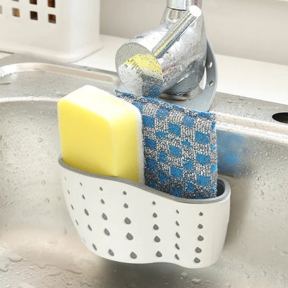 Double-Layer Hanging Sink Bag — Kitchen Rack & Faucet Sponge Holder Storage Basket