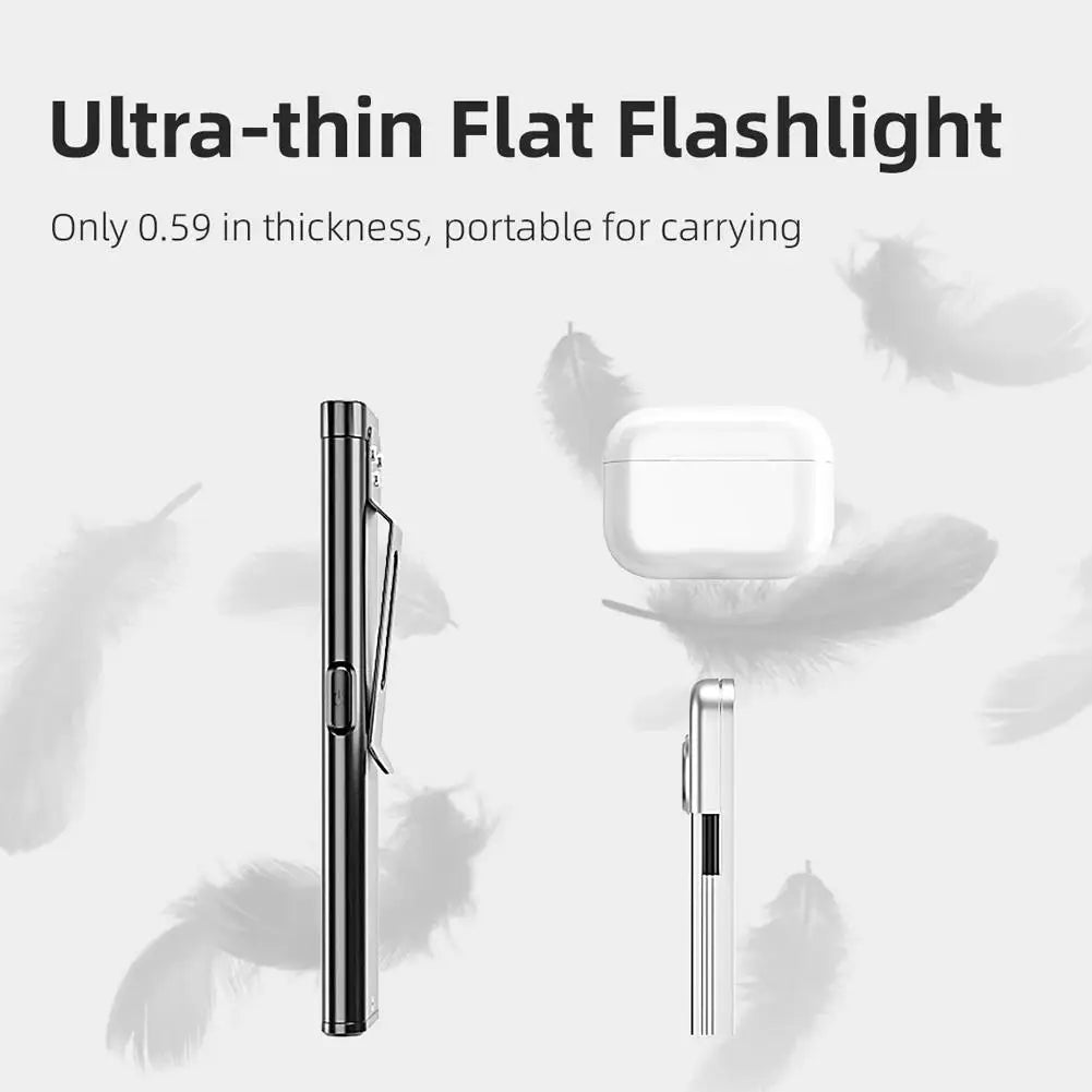 Rechargeable 550LM LED Keychain Flashlight — Mini Pocket Torch Lantern with Magnet for Emergency & Work