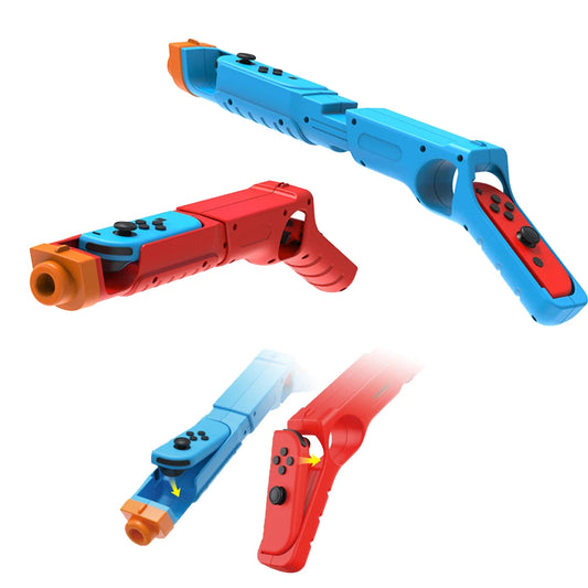 Nintendo Switch OLED Handgrip – Joystick Shooting Gun Controller with Gamepad & Card Storage Accessories