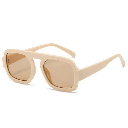 JNPCXI Retro Square Sunglasses – Fashion Gradient UV400 Shades for Men & Women, Punk Style