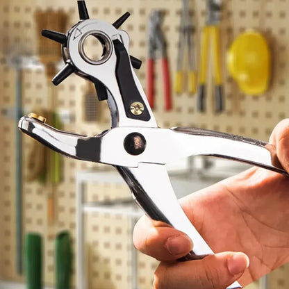 Multifunctional Leather Hole Punch Tool: Carbon Steel Belt Puncher for Crafts - Leatherworking Tools