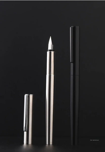 Jinhao 35 Fountain Pen — All-Steel Luxury EF/F Nib for Calligraphy, Writing, Office & School Supplies
