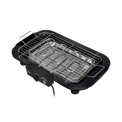 Electric Indoor Smokeless BBQ Pan — Versatile & Durable Grill for Cooking, Black, US Plug