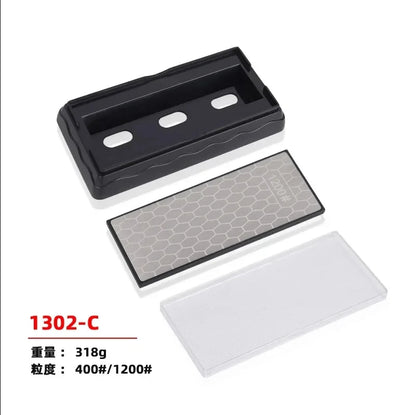 Double-Sided Diamond Sharpening Stone – Knife & Chef Whetstone 400/600/1000/1200 Grit Kitchen Sharpener