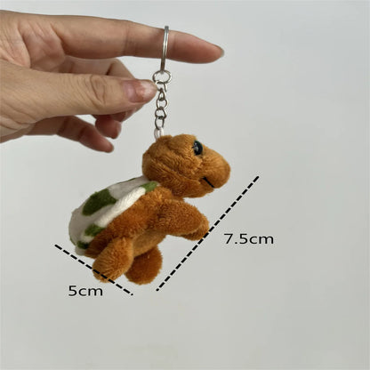 Cute Green Turtle Mini Keychain – Plush Cartoon Animal Pendant, Soft Stuffed Toy Figure, Kids Gift Accessory