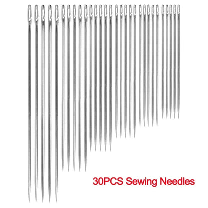 Side Hole Blind Sewing Needles – Stainless Steel Self-Threading Hand Sewing Pins for DIY & Home Use