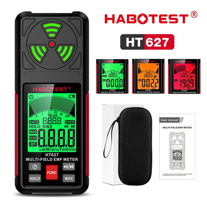 HABOTEST HT627 EMF Meter - Electromagnetic Field & Radiation Detector for Home, Outdoor & Ghost Hunting Use