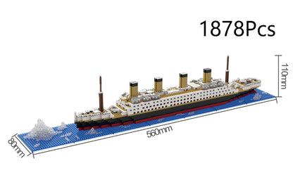 Titanic Building Block Model Kit - Giant Cruise Ship Puzzle Toy for Kids, Boys & Girls, Desktop Display & Birthday Gift