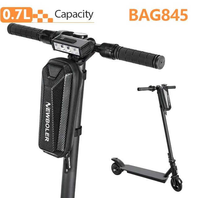 NEWBOLER Electric Scooter Storage Bag - 3L/5L EVA Hard Shell Hanging Bag with Quick Release for Folding Bikes & Scooters