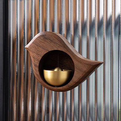 Wooden Landscape Door Bell – Magnetic Wind Chime for Home Entrance Alert & Decor