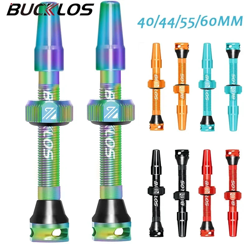 BUCKLOS Presta Tubeless Valve Stem 40/44/55/60mm — High-Quality Bike Tire Nipple for Road & MTB