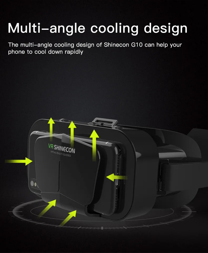Shinecon 3D VR Glasses – Virtual Reality Headset with Controller for Smartphone Gaming