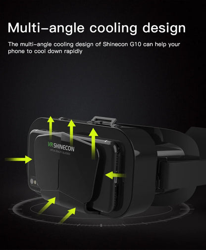 Shinecon 3D VR Glasses – Virtual Reality Headset with Controller for Smartphone Gaming