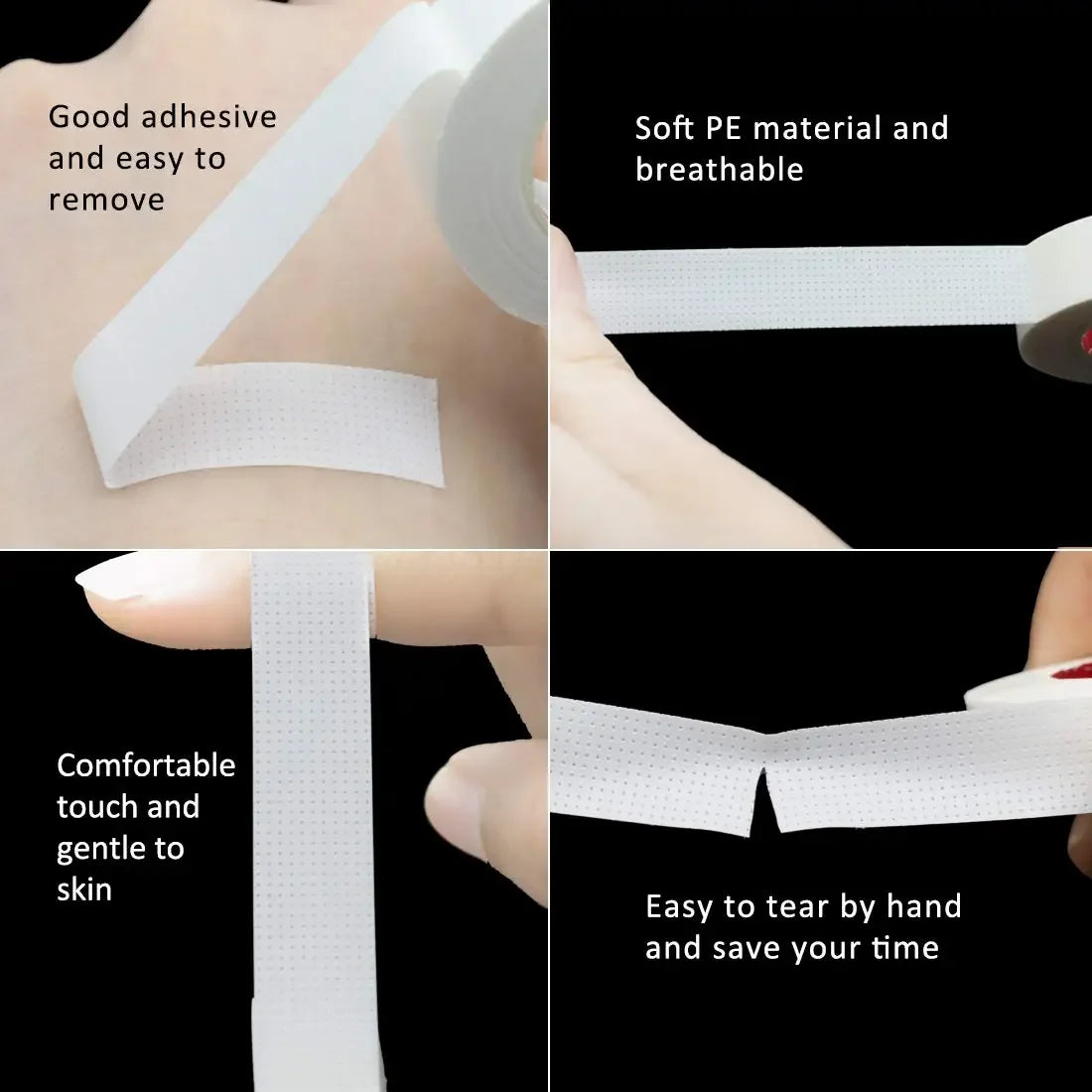3/6 Rolls Eyelash Insulating Tape – Lint-Free, Breathable Non-Woven Under Eye Pads for Extensions